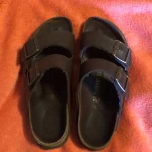 Brown leather Birkenstocks